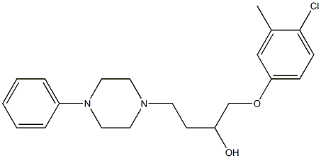 1-(4-Chloro-3-methylphenoxy)-4-[4-[phenyl]-1-piperazinyl]-2-butanol Struktur