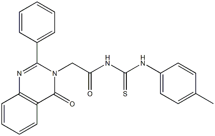 1-[(4-Oxo-2-phenyl-3,4-dihydroquinazolin-3-yl)acetyl]-3-(p-tolyl)thiourea Struktur