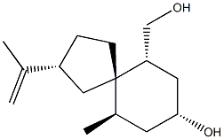 (2R,5S,6R,8R,10R)-8-Hydroxy-10-methyl-2-(1-methylethenyl)spiro[4.5]decane-6-methanol Struktur