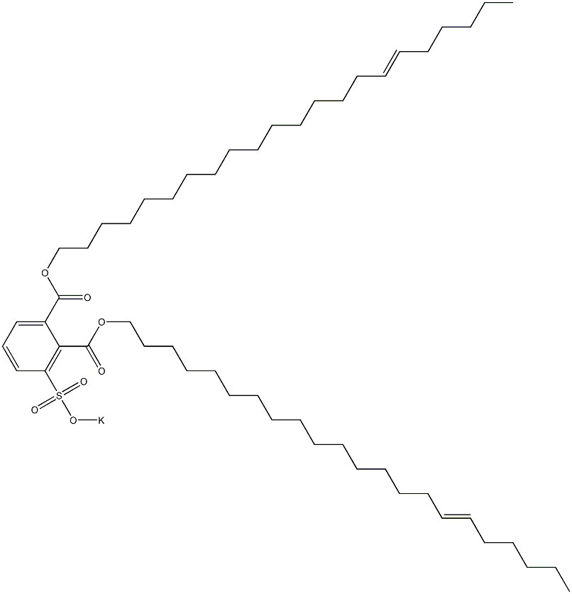 3-(Potassiosulfo)phthalic acid di(16-docosenyl) ester Struktur