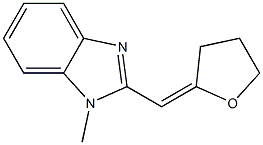 1-Methyl-2-[(Z)-(tetrahydrofuran)-2-ylidenemethyl]-1H-benzimidazole Struktur