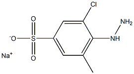 3-Chloro-4-hydrazino-5-methylbenzenesulfonic acid sodium salt Struktur