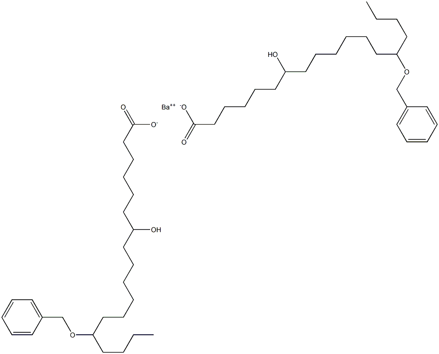 Bis(14-benzyloxy-7-hydroxystearic acid)barium salt Struktur