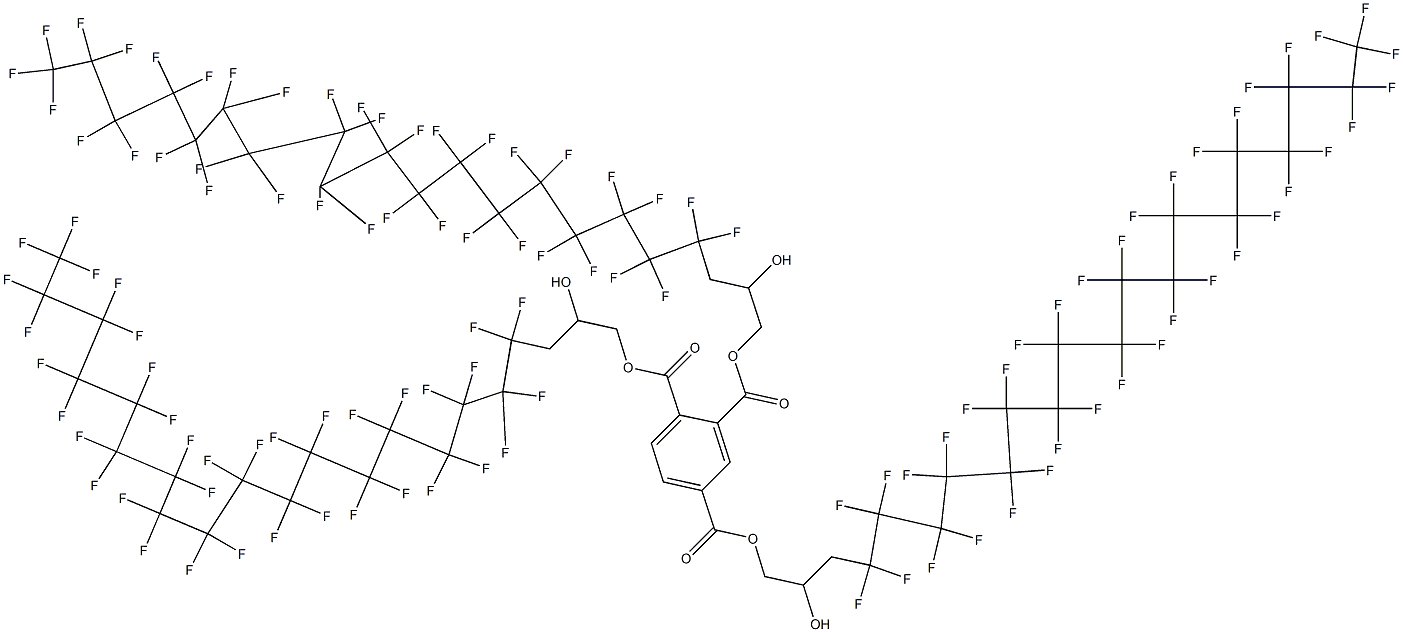 1,2,4-Benzenetricarboxylic acid tris[3-(heptatriacontafluorooctadecyl)-2-hydroxypropyl] ester Struktur