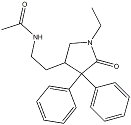 N-[2-(1-Ethyl-2-oxo-3,3-diphenyl-4-pyrrolidinyl)ethyl]acetamide Struktur