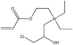 3-Chloro-N,N-diethyl-2-hydroxy-N-[2-[(1-oxo-2-propenyl)oxy]ethyl]-1-propanaminium Struktur