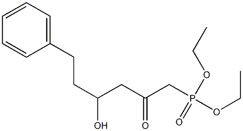 (4-Hydroxy-2-oxo-6-phenylhexyl)phosphonic acid diethyl ester Struktur