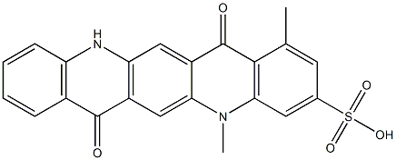 5,7,12,14-Tetrahydro-1,5-dimethyl-7,14-dioxoquino[2,3-b]acridine-3-sulfonic acid Struktur