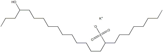 21-Hydroxytetracosane-9-sulfonic acid potassium salt Struktur