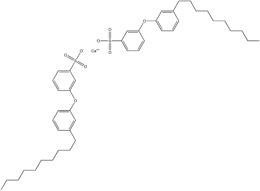 Bis[3-(3-decylphenoxy)benzenesulfonic acid]calcium salt Struktur