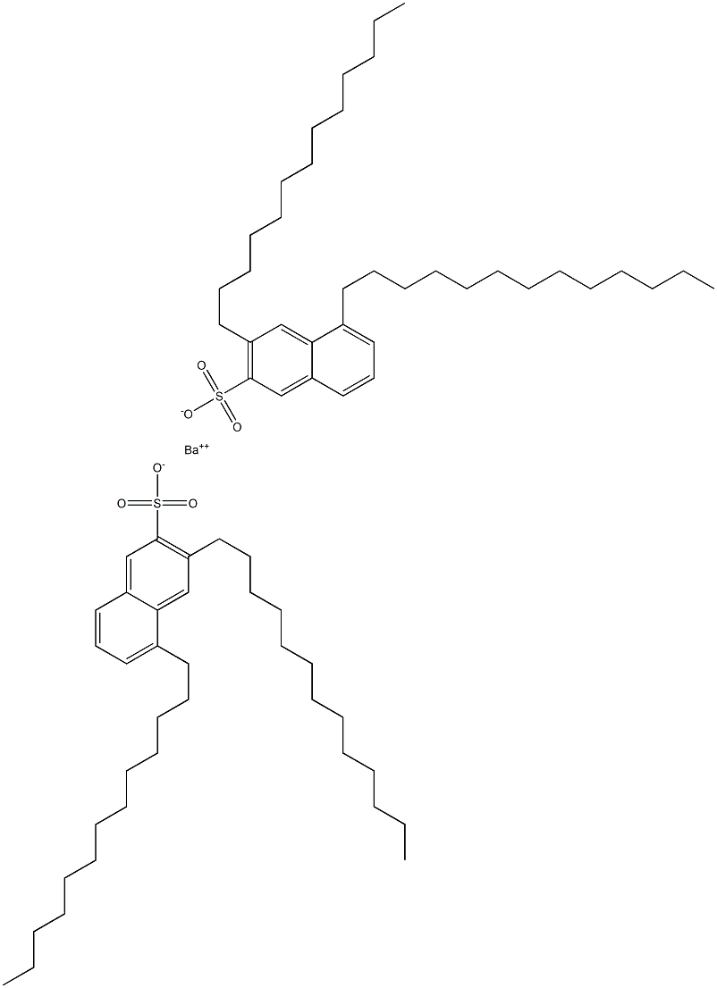 Bis(3,5-ditridecyl-2-naphthalenesulfonic acid)barium salt Struktur