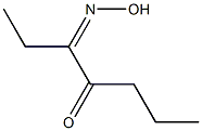 3-(Hydroxyimino)-4-heptanone Struktur