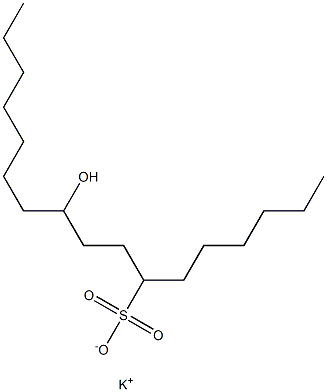 10-Hydroxyheptadecane-7-sulfonic acid potassium salt Struktur