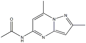 2,7-Dimethyl-5-(acetylamino)pyrazolo[1,5-a]pyrimidine Struktur