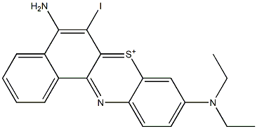 5-Amino-9-(diethylamino)-6-iodobenzo[a]phenothiazin-7-ium Struktur