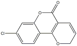 8-Chloro-2H,5H-pyrano[3,2-c][1]benzopyran-5-one Struktur