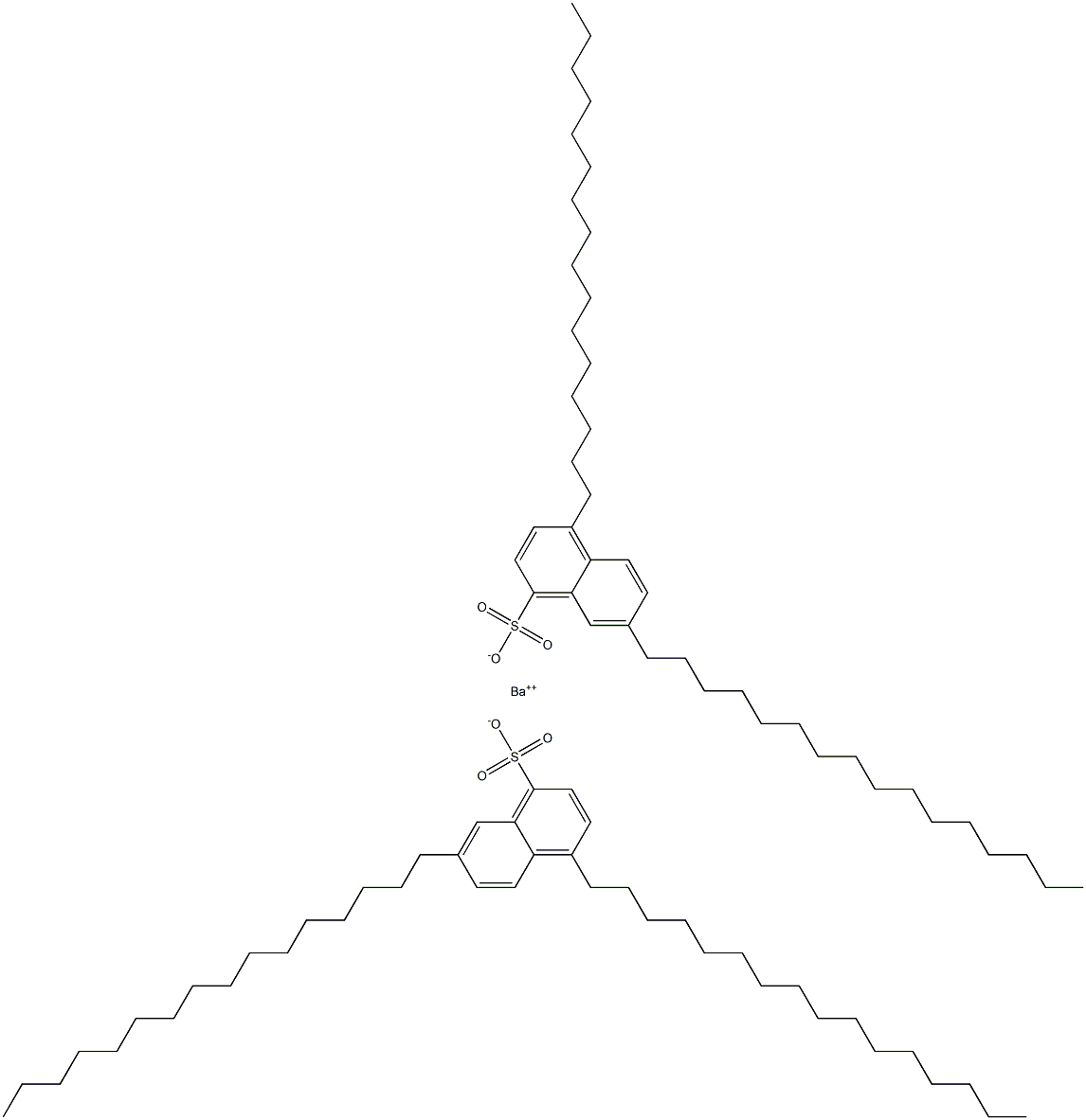 Bis(4,7-dihexadecyl-1-naphthalenesulfonic acid)barium salt Struktur