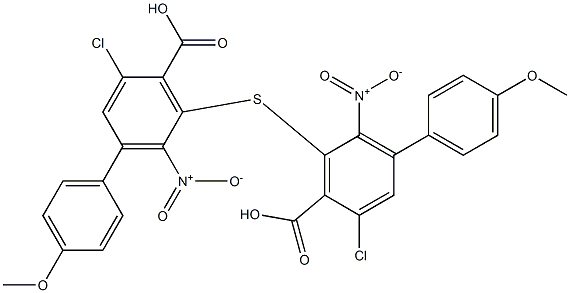 4-Methoxyphenyl(2-nitro-5-chloro-6-carboxyphenyl) sulfide Struktur