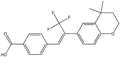 4-[(Z)-2-[(3,4-Dihydro-4,4-dimethyl-2H-1-benzopyran)-6-yl]-3,3,3-trifluoro-1-propenyl]benzoic acid Struktur