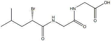 (-)-N-[N-[(S)-2-Bromo-4-methylvaleryl]glycyl]glycine Struktur