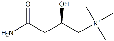 N-[(R)-3-Carbamoyl-2-hydroxypropyl]trimethylaminium Struktur