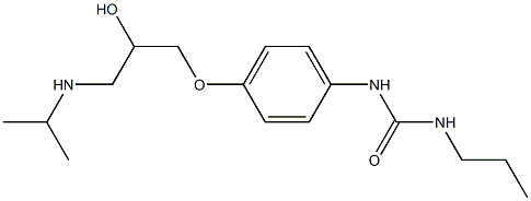 1-Propyl-3-[4-[2-hydroxy-3-[isopropylamino]propoxy]phenyl]urea Struktur