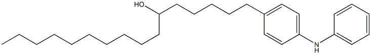 4-(6-Hydroxyhexadecyl)phenylphenylamine Struktur