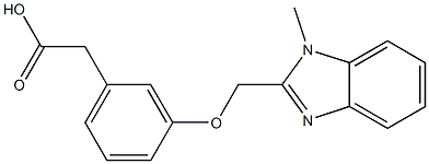 3-(1-Methyl-1H-benzimidazol-2-ylmethoxy)benzeneacetic acid Struktur