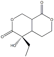 (5S)-5-Ethyl-5-hydroxyhexahydro-1H,6H-pyrano[3,4-c]pyran-1,6-dione Struktur