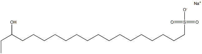 17-Hydroxynonadecane-1-sulfonic acid sodium salt Struktur