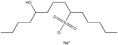 10-Hydroxytetradecane-6-sulfonic acid sodium salt Struktur