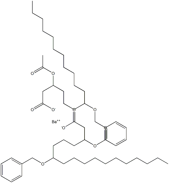 Bis(7-benzyloxy-3-acetyloxystearic acid)barium salt Struktur