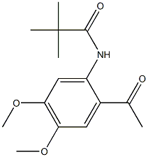 N-(2-Acetyl-4,5-dimethoxyphenyl)-2,2-dimethylpropanamide Struktur