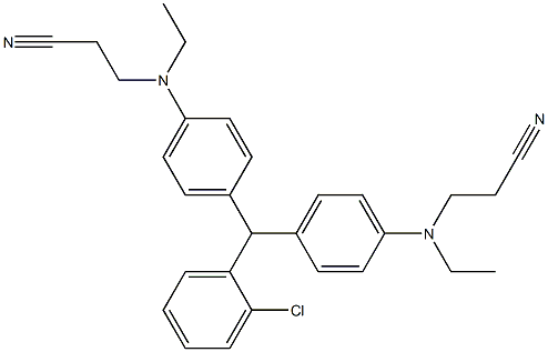 4,4'-(2-Chlorophenylmethylene)bis[N-ethyl-N-(2-cyanoethyl)benzenamine] Struktur