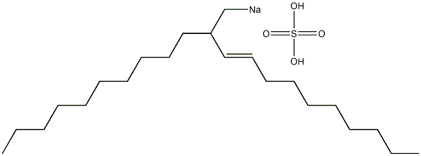 Sulfuric acid 2-decyl-3-dodecenyl=sodium ester salt Struktur