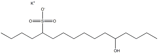 12-Hydroxyhexadecane-5-sulfonic acid potassium salt Struktur