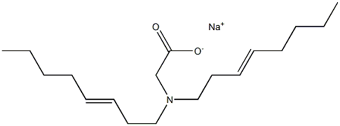 N,N-Di(3-octenyl)glycine sodium salt Struktur