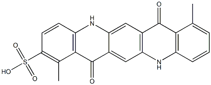 5,7,12,14-Tetrahydro-1,8-dimethyl-7,14-dioxoquino[2,3-b]acridine-2-sulfonic acid Struktur