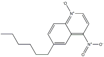 6-Hexyl-4-nitroquinoline 1-oxide Struktur