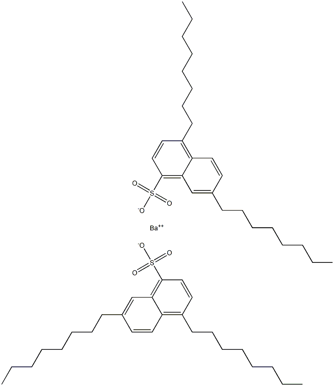 Bis(4,7-dioctyl-1-naphthalenesulfonic acid)barium salt Struktur