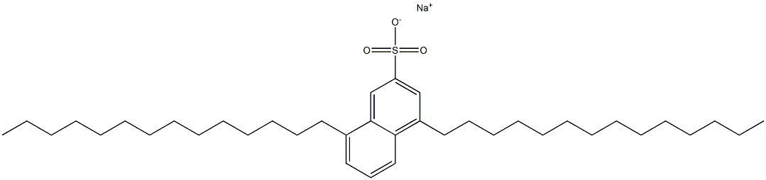 4,8-Ditetradecyl-2-naphthalenesulfonic acid sodium salt Struktur