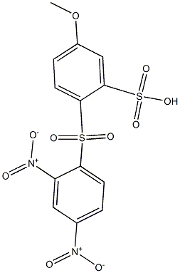 5-Methoxy-2-[(2,4-dinitrophenyl)sulfonyl]benzenesulfonic acid Struktur