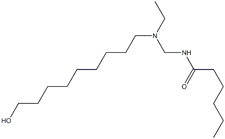 N-[[N-Ethyl-N-(9-hydroxynonyl)amino]methyl]hexanamide Struktur