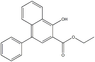 1-Hydroxy-4-phenylnaphthalene-2-carboxylic acid ethyl ester Struktur