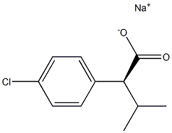 (S)-2-(4-Chlorophenyl)isovaleric acid sodium salt Struktur