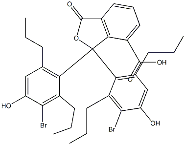 1,1-Bis(3-bromo-4-hydroxy-2,6-dipropylphenyl)-1,3-dihydro-3-oxoisobenzofuran-7-carboxylic acid Struktur