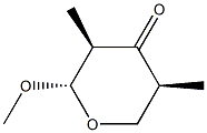 (2S,3R,5S)-2-Methoxy-3,5-dimethyl-2,3,5,6-tetrahydro-4H-pyran-4-one Struktur