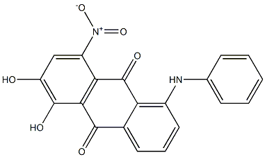 1-Anilino-5,6-dihydroxy-8-nitroanthraquinone Struktur