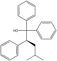 [S,(-)]-4-Methyl-1,1,2-triphenyl-1-pentanol Struktur