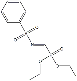 (N-Phenylsulfonyliminomethyl)phosphonic acid diethyl ester Struktur